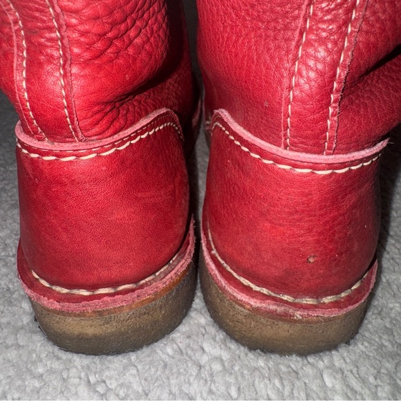 Duckfeet Size 36 ARHUS Leather Boots (Shearling Lined Crepe Soles) - Granate Red - Picture 6 of 8